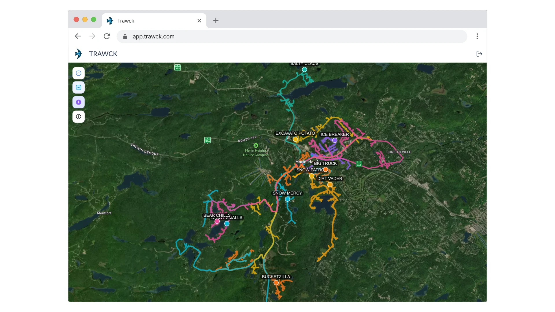 Map-centric dashboard
